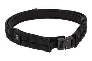 The Grey Ghost Gear UGF Battle Belt large is made from black Cordura with a Cobra buckle